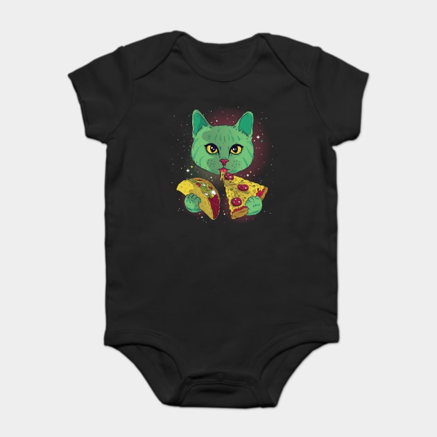 Taco Pizza Cat Baby Bodysuit by Cosmo Gazoo
